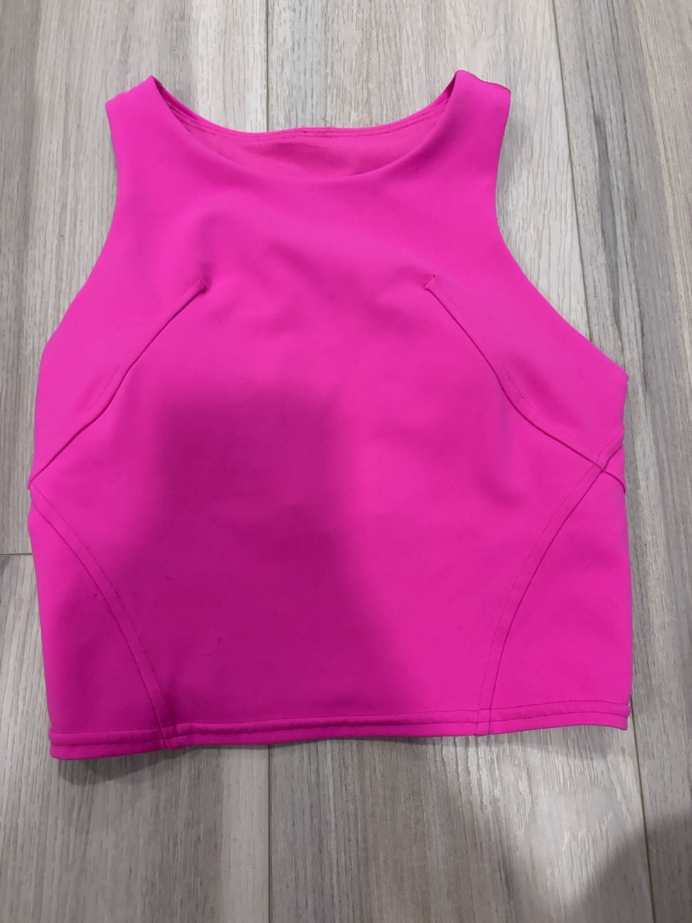 lululemon athletica Bright Hot Pink Performance Crop Tank
